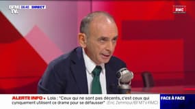Meurtre de Lola: "Non", Éric Zemmour n'aurait pas organisé de manifestation si la suspecte n'était pas étrangère