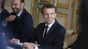 Emmanuel Macron et Édouard Philippe à l'Elysée le 13 juillet 2017.