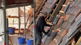 Le chantier de couverture de la toiture du Haut-Koenigsbourg le 23 mai 2025