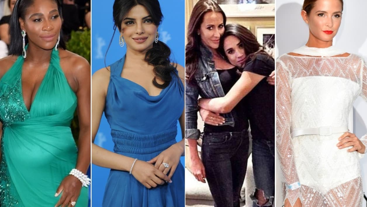 Serena Williams, Priyanka Chopra, Meghan Markle et sa meilleure amie Jessica Mulroney, Millie Mackintosh. Serena Williams, Priyanka Chopra, Meghan Markle et sa meilleure amie Jessica Mulroney, Millie Mackintosh.
