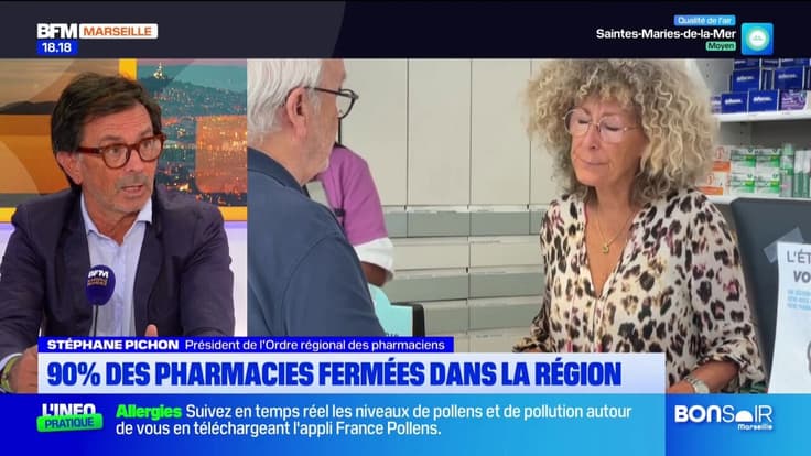 90 % des pharmacies fermées dans la région Provence-Alpes-Côte d'Azur