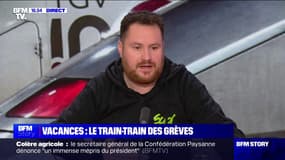 Grève à la SNCF: "On a une direction de l'entreprise qui a fait le choix d'aller à l'affrontement social", estime Julien Troccaz (secrétaire fédéral SUD-Rail)