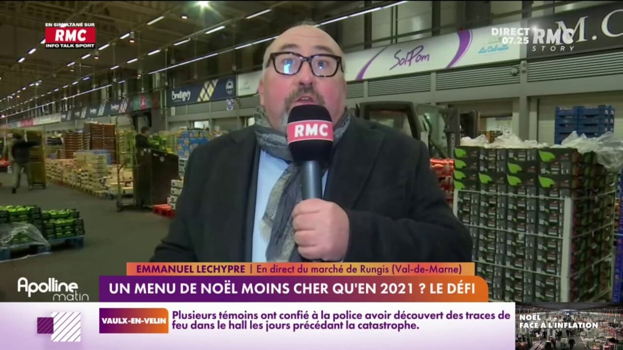 Emmanuel Lechypre tente de composer un menu de Noël moins cher que l