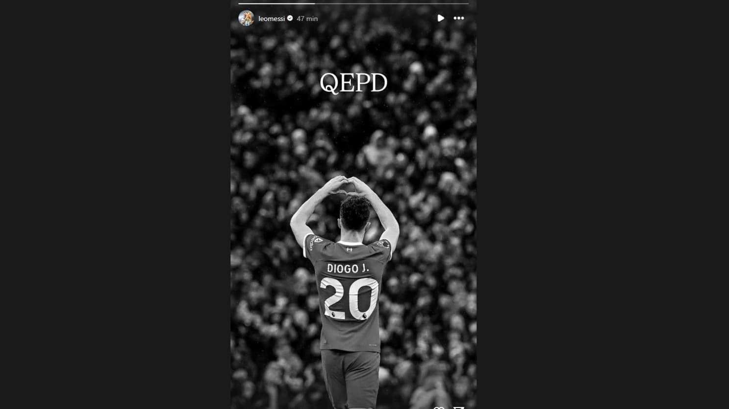 L'hommage de Messi à Diogo Jota L'hommage de Messi à Diogo Jota