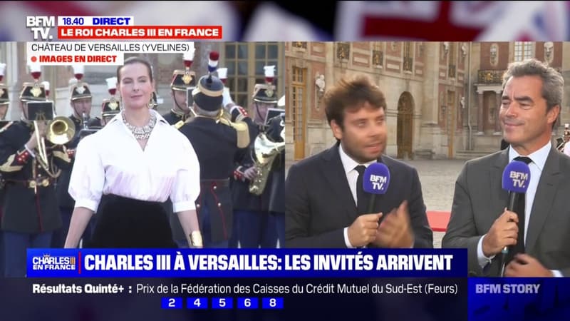 Versailles: l'actrice Carole Bouquet présente pour le dîner d'État en l'honneur de Charles III