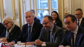 Michel Barnier et plusieurs de ses ministres le 4 novembre 2024 à Matignon 