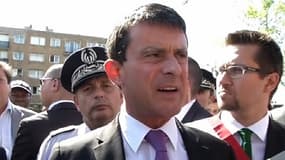 Le ministre de l'Intérieur Manuel Valls, ce jeudi à Colombes.