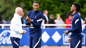 Presnel Kimpembe le 30 mai 2022 avec l'équipe de France