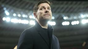L'entraîneur basque Xabi Alonso lors d'un match de Leverkusen en Bundesliga, le 23 février 2024