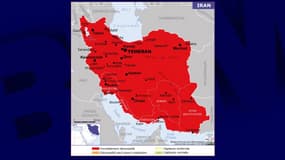 La carte de l'Iran 