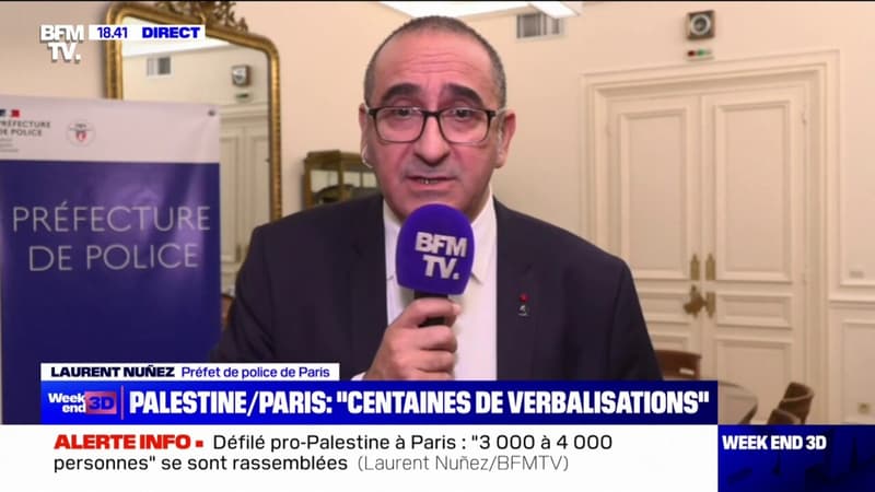 Laurent Nuñez sur la manifestation pro-palestinienne interdite à Paris: 