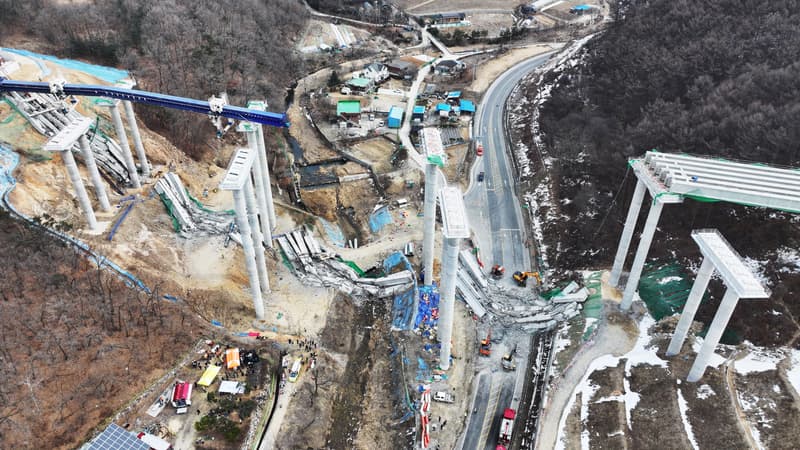 Corée du Sud: l'effondrement d'un pont fait deux morts et cinq blessés