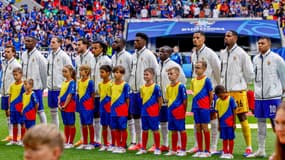 L'équipe de France avant le match contre la Belgique, le 1er juillet 2024