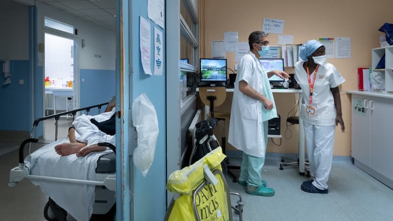 Dans le service des urgences de l'hôpital Delafontaine à Saint-Denis (Seine-Saint-Denis), le 17 juillet 2020.