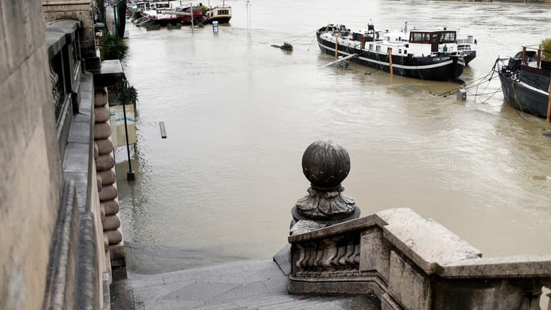 La Seine à Paris, photographiée le 22 janvier 2018.