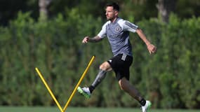 Lionel Messi à l'entraînement avec l'Inter Miami le 18 juillet 2023