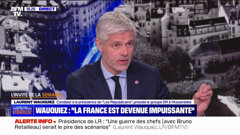 Laurent Wauquiez (LR) au sujet de la situation politique en France: 