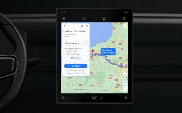 Pour chaque trajet en voiture électrique, Google Maps indiquera les bornes de recharge.