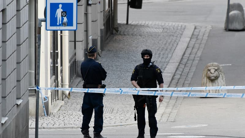 Des policiers à Stockholm