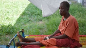 Une femme atteinte par le choléra attend des soins à Juba, le 20 mai 2014.