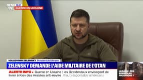 Face aux dirigeants de l'OTAN, Volodymyr Zelensky demande "une aide militaire sans restriction"