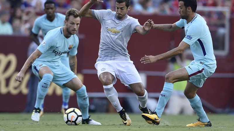 Ivan Rakitic et Sergio Busquets lors de l'International Champions Cup