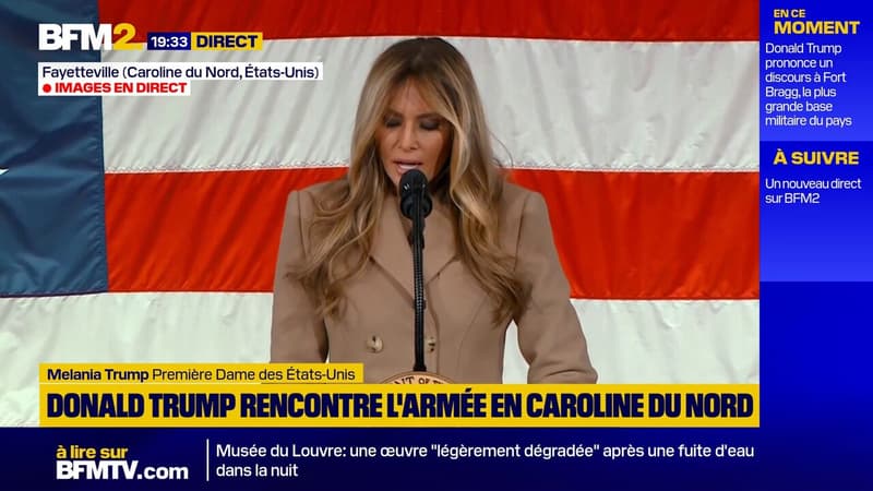 "J'ai un message rempli de nostalgie: joyeuse Saint-Valentin", Melania Trump adresse ses vœux aux forces armées de Caroline du Nord