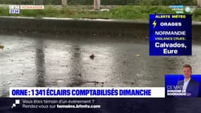 Orne: 1341 éclairs comptabilisés ce dimanche