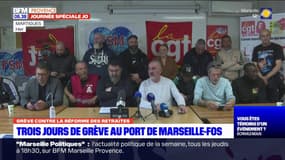 Réforme des retraites: trois jours de grève au port de Marseille-Fos
