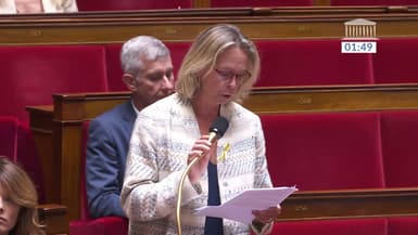 La députée Renaissance Virginie Lanlo, le 26 septembre 2023 à l'Assemblée nationale