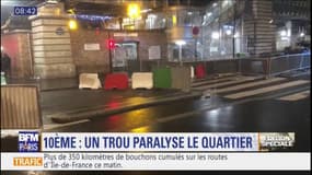  "On met environ 2 heures pour faire 1 kilomètre": le boulevard de la Chapelle bloqué en raison de l'apparition d'un trou d'1 mètre 50 de large sur le trottoir 
