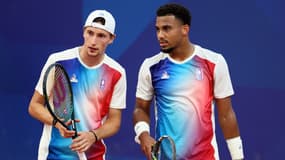 Ugo Humbert et Arthur Fils associés lors des JO 2024 de Paris, le 29 juillet 2024