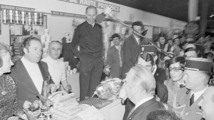 Georges Pompidou le 9 mars 1972 au salon de l'agriculture