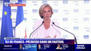 Régionales en Ile-de-France: Valérie Pécresse s'exprime après l'annonce de sa victoire