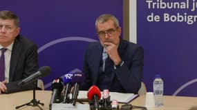 Le procureur de Bobigny Eric Mathais le 24 octobre lors d'une conférence de presse.