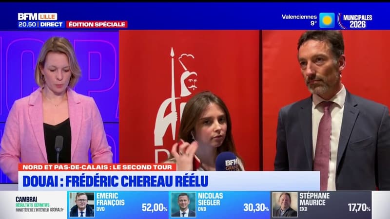 Douai: Frédéric Chereau réélu de peu.