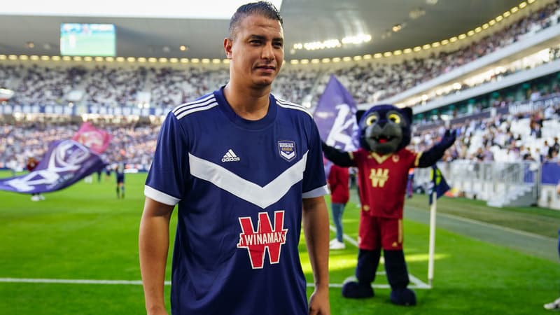 Marouane Chamakh lors d'un match de gala pour les 140 ans des Girondins de Bordeaux, le 17 octobre 2021.