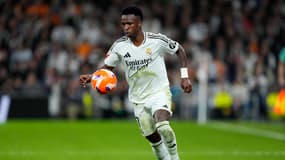 Vinicius Jr lors du match Real Madrid-Athletic Bilbao (1-0, Liga), le 20 avril 2025