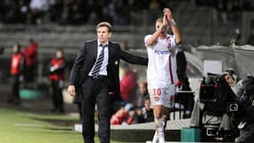 Claude Puel et Karim Benzema