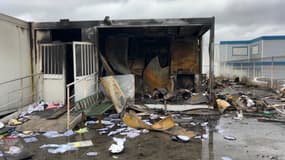 L'accueil de jour de l'Armée du Salut à Dunkerque (Nord) touché par un incendie dans la nuit du 8 au 9 décembre 2024. 