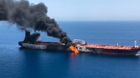 Le tanker Front Altair ce 13 juin 2019, sur une image diffusée par l'agence nationale iranienne. 