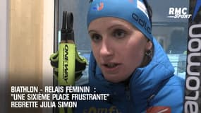 Biathlon-Relais (F): "Une 6e place frustrante avec les Bleues" regrette Julia Simon
