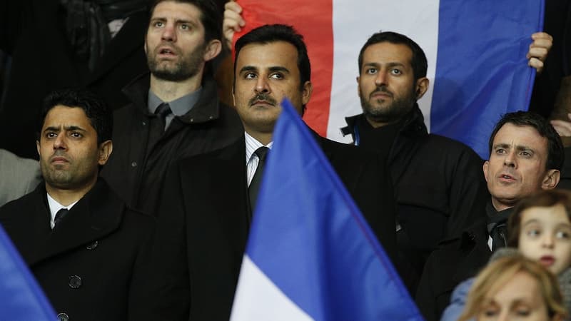L'émir du Qatar au Parc des princes en 2015