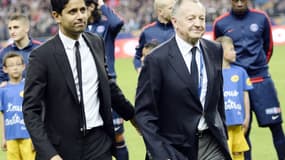 Nasser Al-Khelaïfi et Jean-Michel Aulas