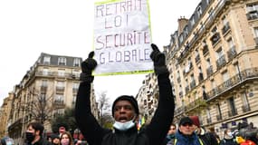 Manifestation contre la loi "sécurité globale" à Paris, le 5 décembre 2020 (PHOTO D'ILLUSTRATION).