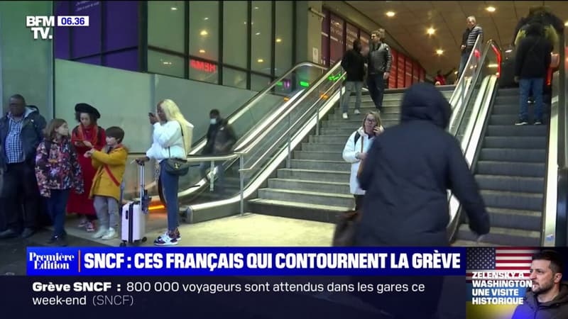 Grève SNCF: privés de trains, les voyageurs cherchent une alternative en urgence