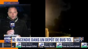 Un important incendie dans un dépôt de bus TCL, plusieurs bus détruits