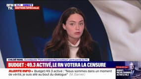 Chloé Ridel (PS): "Ce n'est pas de gaieté de cœur qu'on dépose une motion de censure" 