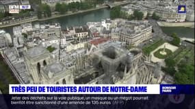 Paris: très peu de touristes autour de Notre-Dame