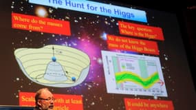 Conférence sur le Boson de Higgs à Melbourne, en Australie. Les scientifiques du Cern de Genève ont mis en évidence une nouvelle particule subatomique qui pourrait être le Boson de Higgs, considérée comme cruciale dans la formation de l'univers. /Photo pr